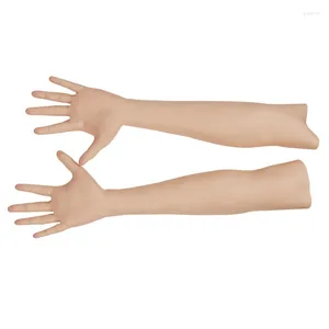 Men's Body Shapers Realistic Artificial Skin Female Hand Model Dressing With Silicone Gloves 1 Pair For Role-playing Stage Performance