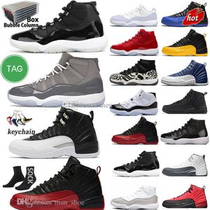 2023 L￥g OG Playoffs Royalty Taxi 12 12s Mens Basketball Shoes Cool Grey 11 11s Concord 45 Bred Sketch Legend Blue Influ Rame Royal Royal