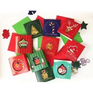 Cartões de felicitações 20pcs de natal bênção criativa linda pequena para presente