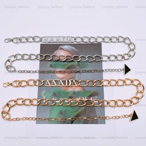 Kvinnor Guldkedjor B￤lten Letter Designers Chain Belt C Silver Link Luxury Waist Metal Alloy Mens Accessories P Midjeband Girdle Suit Cinture