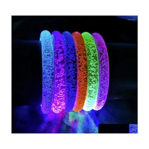 Party Decoration Random 6Pc Led Lightemitting Bracelet Acrylic Flat Broadband Bubble Bar Concert Cheer Wristband Glow Supplies Drop Dhcmi