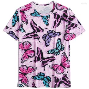 Herr t-skjortor märke t-shirts för män 2023 tee skjorta överdimensionerade grafiska fjärilar flygande mode toppkvalitet man