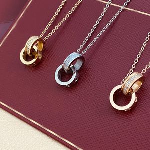 Pendants necklace designer jewelry men's and women's pendant diamond stainless steel necklaces for couples christmas gift with original NO box