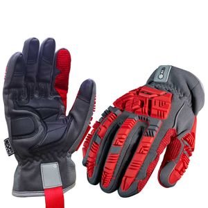 INPAX Cold-proof Duty Work Gloves TPR Protector Impact Motorcycle Men Anti Vibration Mechanic EN388 Cut proof