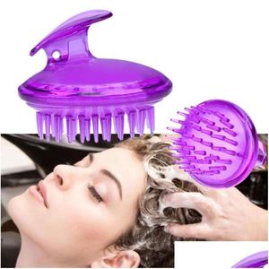 Massageador da cabeça Sile Masr Shampoo Scalp Mas Brush Hair lavar pente de banho de banho corporal Spa Droga Droga Droga Saúde Beleza Dhbji