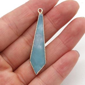 Charms Natural Semi Precious Stone Pendant Amazones Conical Section Making Necklaces Bracelets And Earrings For DIY