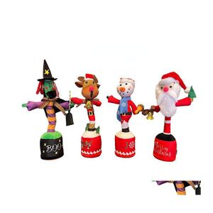 Party Favor Ups Stuffed Animals Cute Cartoon Christmas Will Wiggle Light Recording Singing Toy Drop Delivery Home Garden Festive Sup Dheto