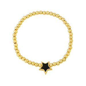 Länk armband kedja enkelt mode 2023 Novel Pentagram charms pärlstav armband guld stretch boll för kvinnor flickor bröllop överraskning gåva