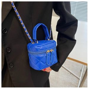 Evening Bags Mini Box PU Leather Shoulder Handbags 2023 Fashion Trendy Crossbody Sling Bag Women Lingge Handbag And Purses LuxuryEvening