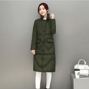 Kvinnors dikerockar 2023 Autumn Winter Women Korean version Självodling Bomull Kvinna Lång sektion Suit Kull Tunnd Ned vadderad kappa
