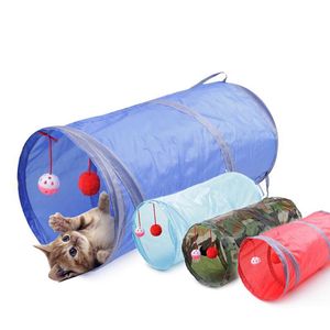 Cat Toys Diameter 25cm Tunnel Toy Collaptible Play Tube med bollar Funnig Splice Kitten Puppy Dog Game Tubes