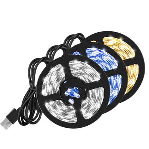 USB-LED-Lichtleiste für Raumdekoration, Hochzeit, Weihnachtsdekoration, Schlafzimmer, Schränke, Küche, TV-Ringlicht, LED-Wandlampen, Neonlicht, 5 Meter