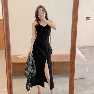 Casual Dresses CGC 2023 Elegant Sexy Solid Summer Dress Woman Satin Backless Sling Maxi Female Vintage Sleeveless Beach Sundress