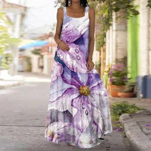 Casual Dresses Brazil Beach Ankle-length Dress Bohemian Style Women Tropical Print Halter Backless Maxi Sexy Sleeveless