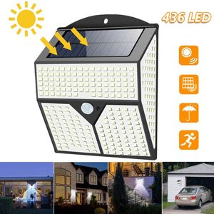 Lâmpadas de parede ao ar livre LED LUZES DE SOLAR LUZES SEGURANÇA PIR PIR MOTIMOR LAMPRIA RUA SULLUGAR JARDIM LAMPOUTDOORDOOR