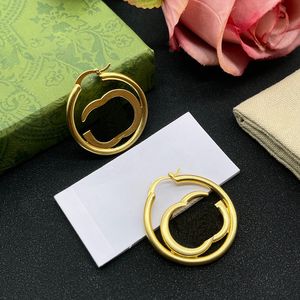 Projektant Hoop kolczyki dla kobiet złoty kolczyk luksusowa biżuteria wisiorki kobieta urok szpilki zwisają litery Burch Hoops kolczyki G 2301152D