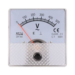 DH-65 Square AC Analog Voltmeter 5V10V15V20V30V50V100V150V200V250V300V400V450V500V600V-sp￤nningsm￤tare Fabriksdirektf￶rs￤ljning.