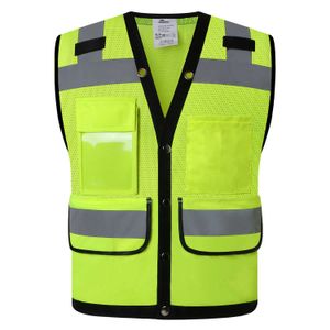 反射ベスト Hi Vis メッシュ安全ベスト反射測量士イエローベストジャケット高視認性作業服