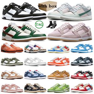 com caixa panda sapatos casuais masculinos tênis femininos Triple Pink Mineral Teal Medium Curry Grey Fog Lobster Purple Why So Sad GAI trainers esportivos