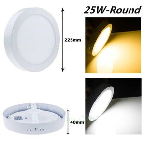 Downlights Montowany na powierzchni LED Light Light 25 W Panel Down Bulwca Lampa wewnętrzna ciepła biała/biała/zimna biała 1PC/partia