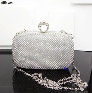 Glitzernde Kristalle Abend-Clutch-Handtaschen für Damen, diamantbesetzte Taschen mit Kette, Umhängetasche, Braut-Handtaschen, Geldbörsen, Hochzeit, Party, Zeremonie, CL1136