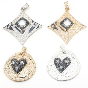 Hänge halsband charms metall halsband antik gyllene pläterad smycken hjärtform för trendiga kvinnor män gåva