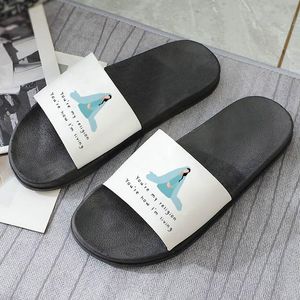 Slippers 2023 Moda para Lady Girls Aestéticos Pattern Slides Slip Slip Home On Sandals Korean Style Flip