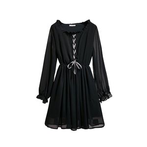 Abiti casual Elegante pastello Trendy Ucraina Retro Sexy Harajuku Mini Abito taglie forti Donna Primavera Autunno Stile Abiti coreani neri