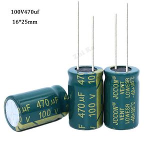 5pcs 470UF 100V 16x25mm 105C Radial High-frequency low resistance Electrolytic Capacitor 20%