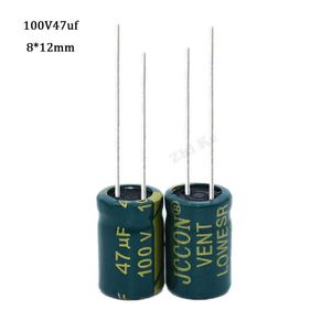 10pcs 47uf 100v 8x12mm 100v47uf electrolytic electolyt