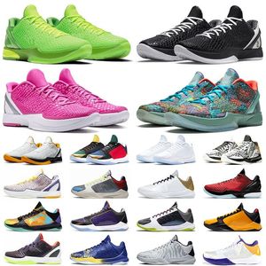Mamba 6 Protro Grinch Basketball Shoes Men Mambacita Bruce Lee Big Stage Chaos 5 Rings Metallic Gold Mens Trainers Sport Outdoor Sneakers Z5VF#