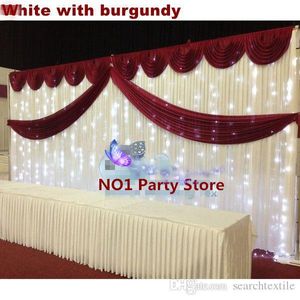 Party Decoration Purple Swag Wedding Backdrop med 3 6m veckad gardinfri DhlParty