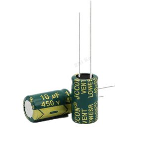 3pcs lot 450v 10uf 450v10UF High frequency low impedance aluminum electrolytic capacitor size 10*17 20% 105C