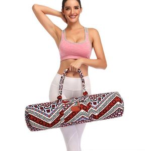 Torby na zewnątrz kobiety mężczyźni joga mata torba składana pilates nośnik na ramię Crossbody Crossbody z boczną kieszenią do ćwiczeń poduszka sportowa worka sportowa ou