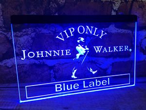 b137 VIP Only Johnnie Walker Neon Light Sign Decor Dropshipping Wholesale 7 colors to choose