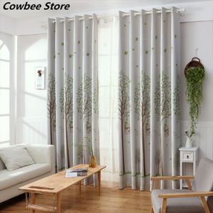 Curtain & Drapes Pastoral Forest Bird Blackout UV-proof Bedroom Living Room Curtains Perfect Screening Home Decorations
