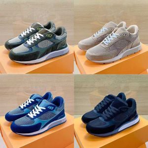 2023 Designer Mens Run Away Sneaker Women Suede Canvas Platform Trainers Leather Lace Up Outdoor Casual Shoes With Box 286