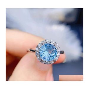 Anelli a grappolo Tidy Topa Stone Ring per le donne con 925 Sterling Sier Inlay Regalo perfetto Ragazze Cocktail Party Drop Delivery Jewelry Dhw2R