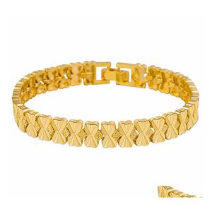 Armreif Lucky 24K Gold Armband Schmetterlingsarmb￤nder geeignet f￼r Frauen M￤nner Schmuck Geschenke Mode Drop Lieferung DHRNQ