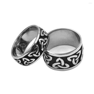 Wedding Rings Wholesale Celtic Knot Ring Stainless Steel Jewelry Fashion Claddagh Style Biker Men Women Gift SWR0808A