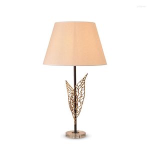 Table Lamps Unique Modern Bedroom Decorative Design Leaves Shape Crystal Light For Home Decoration