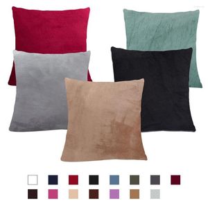 Pillow 2PCS Plush Thicken Pillowcase For Sofa Cover Spandex Decorative 45 45cm Couch Covers Living Room Velvet Case