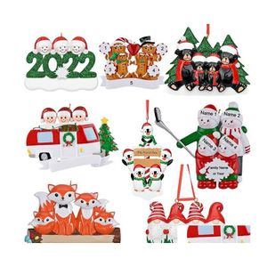 Christmas Decorations Personalized Family Resin Ornament 8 Styles Diy Name Xmas Tree Decoration Holiday Gifts Drop Delivery Home Gar Dhvzr