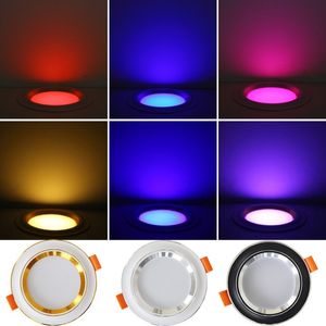 LED Downlight 220V Spot Three Colors 5W infälld i LED -tak Downlight Lätt kall vit lampa Heminredning