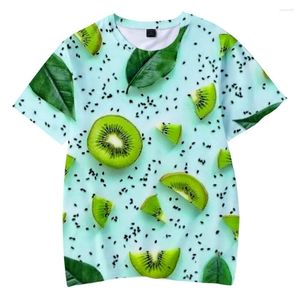 Camisetas masculinas Camisa Kawaii Filmes meninos/meninas Manga curta Hawaii Fruta fofa verão feliz camiseta infantil Top 4 a 12 anos