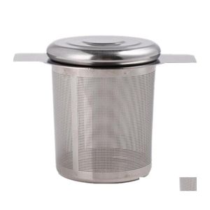 Çay İnfüzörleri Mutfak Aksesuarları Mesh Infuser Metal Kupa Paslanmaz Çelik Süzgeç Yaprak Filtre Elek Çanta Tutucu ZC1744 Damla Teslimat H DHCIA