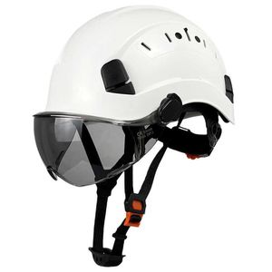 Casco di sicurezza da costruzione ANSI con visiera per ingegnere CE Casco rigido in ABS Prese d'aria leggere Protezione da lavoro industriale Protezione della testa