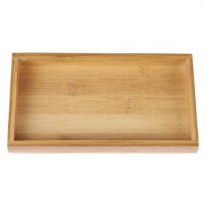 Dinnerware Sets Tray Wooden Wood Serving Ottoman Tea Coffee Table Platesstorage Snack Simple Dishes Severing Platter Trays Decorative Rustic