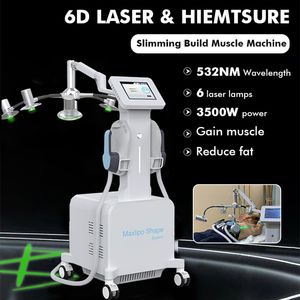 6D Lipolaser Sistema de Emagrecimento Máquina de Terapia a Laser HIEMT Estimulador Muscular Redução de Gordura Perda de Peso Remoção de Celulite Dispositivo de Modelagem Corporal