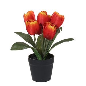 Dekoracyjne kwiaty wieńce sztuczne 7 głów Tulip plastikowy kwiat garnka symulacja bonsai kreatywne wnętrza Mother's Day Wedding Party Decora